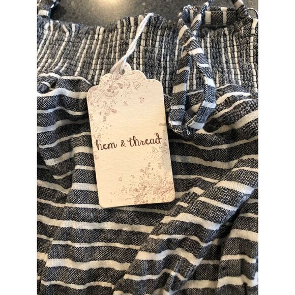 Hem & Thread Stripe Jumpsuit size small - Picture 4 of 7